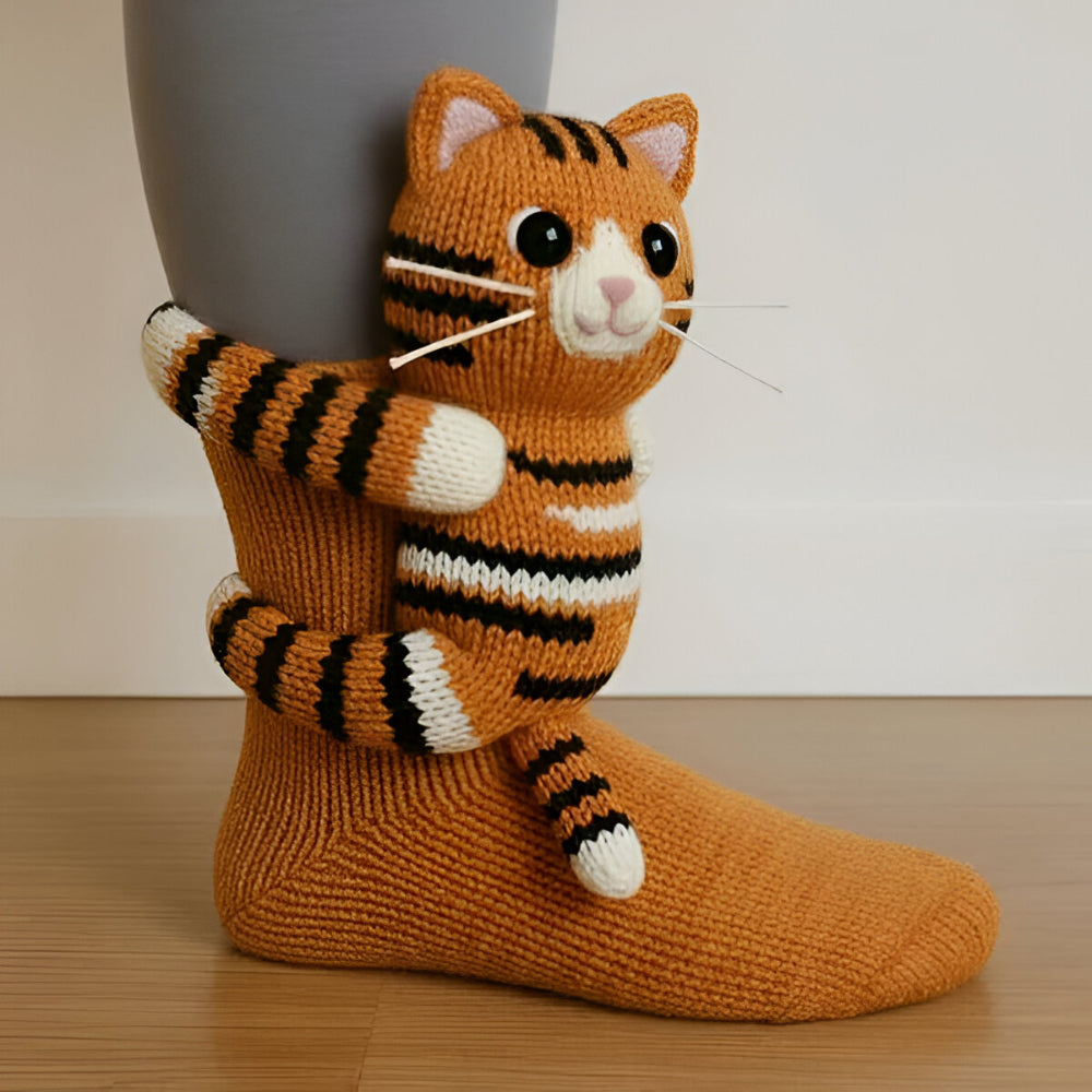 Kuschelsocken mit 3D-Tier