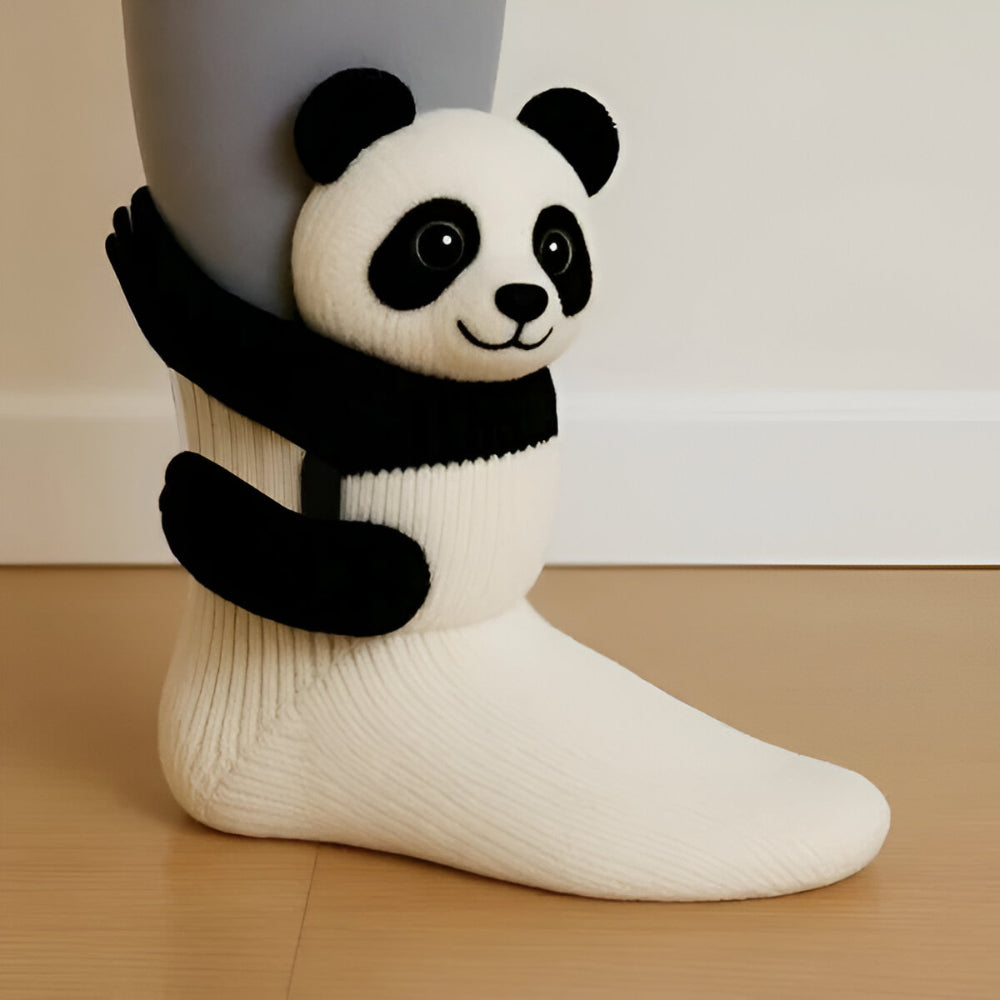 Kuschelsocken mit 3D-Tier