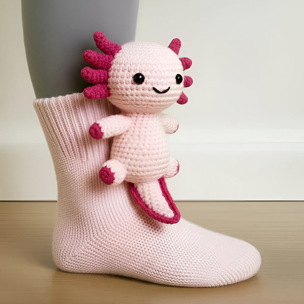 Kuschelsocken mit 3D-Tier