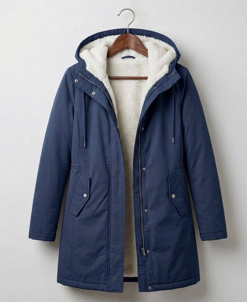 Warmer Damen-Winterparka mit Teddyfutter