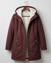 Warmer Damen-Winterparka mit Teddyfutter