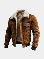 Herren-Fliegerjacke mit Sherpa-Futter