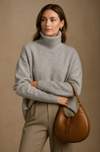 Lässiger Damen-Rollkragenpullover