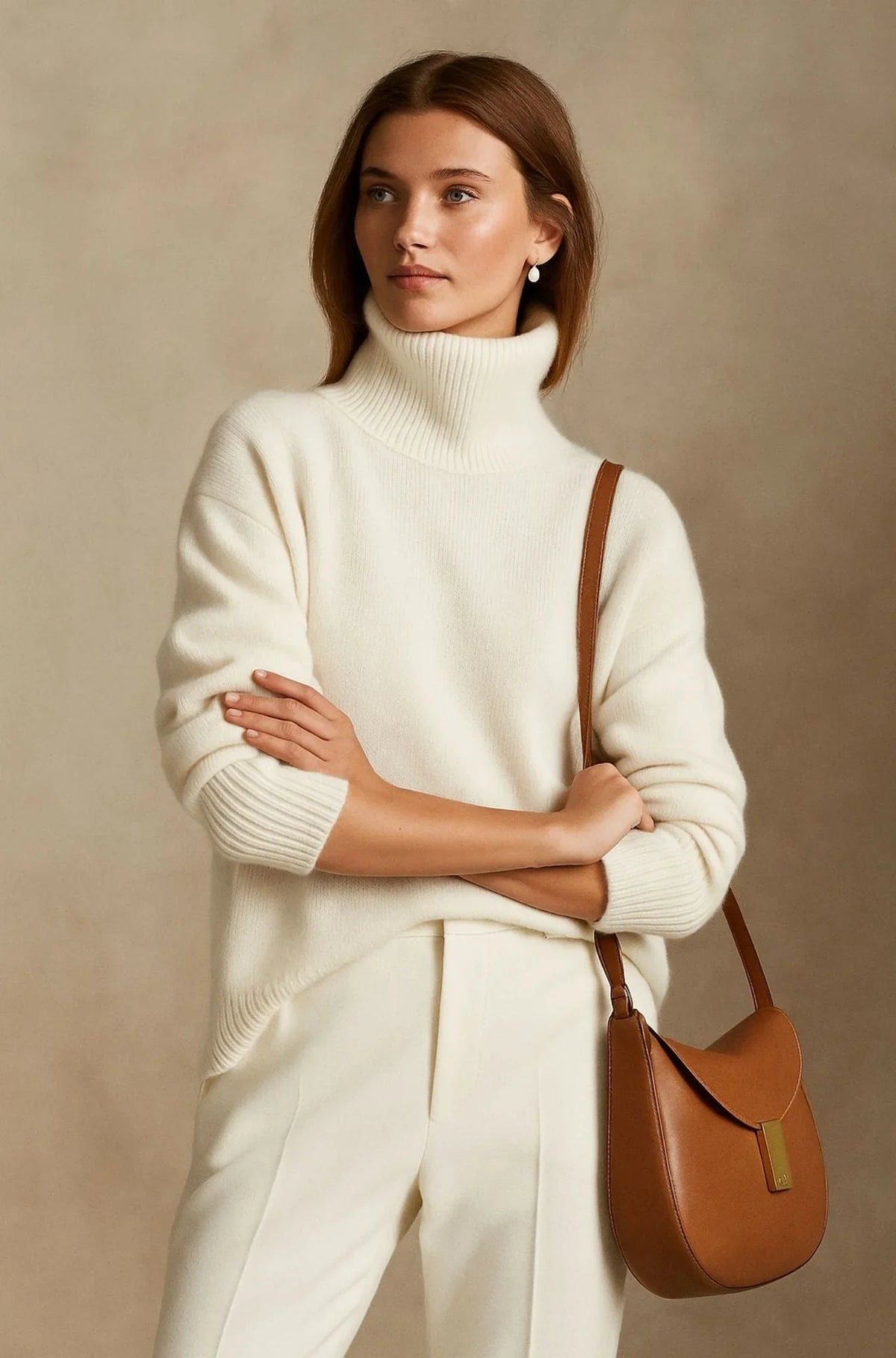 Lässiger Damen-Rollkragenpullover