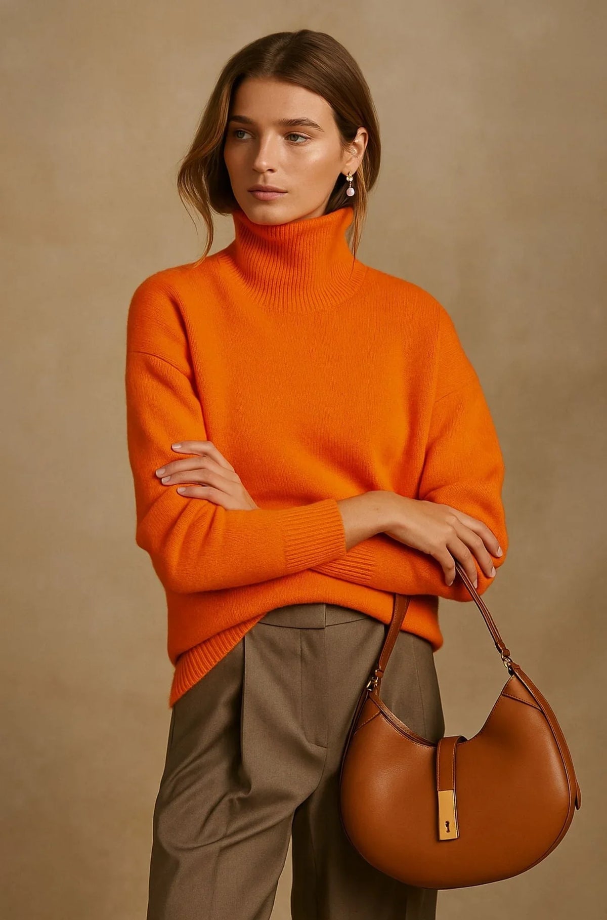 Lässiger Damen-Rollkragenpullover