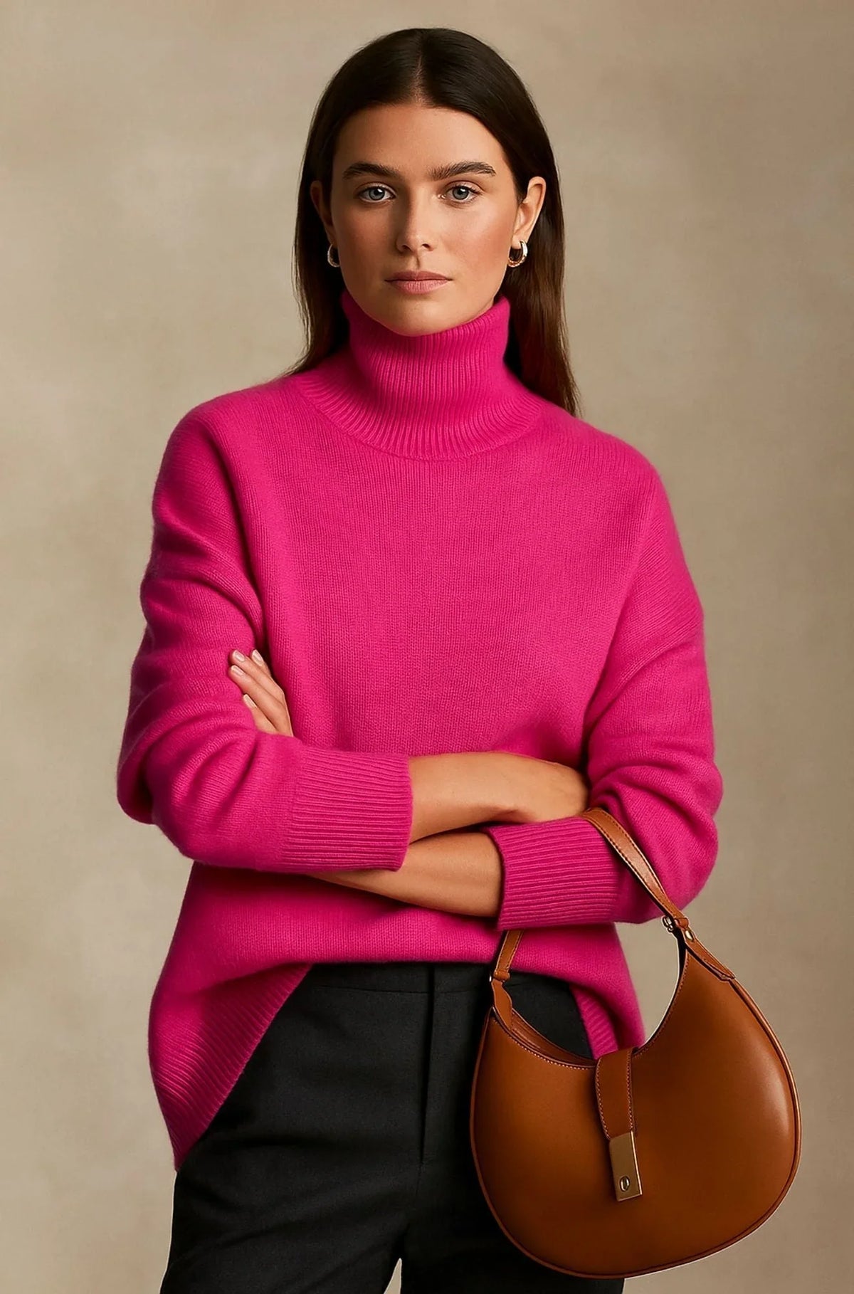 Lässiger Damen-Rollkragenpullover