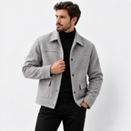 Kurze Herren-Jacke in Wolloptik