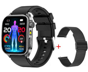 Intelligente Armbanduhr mit Digitaldisplay und zusätzlichem schwarzem Armband