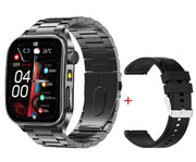 Intelligente Armbanduhr mit Digitaldisplay und zusätzlichem schwarzem Armband