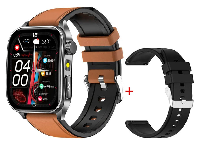 Intelligente Armbanduhr mit Digitaldisplay und zusätzlichem schwarzem Armband