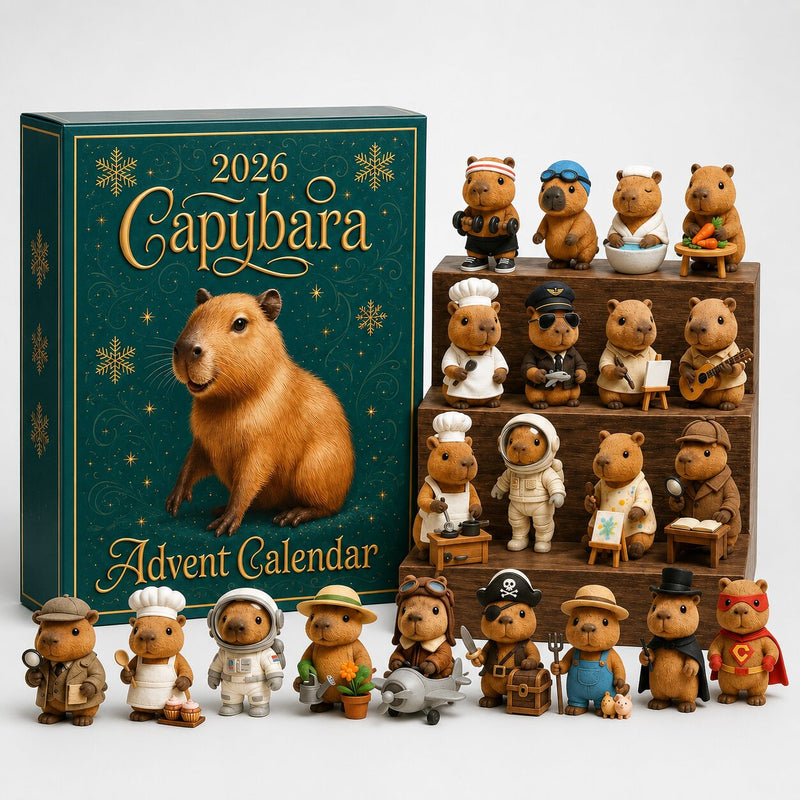 Capybara-Adventskalender mit 24 Ornamenten