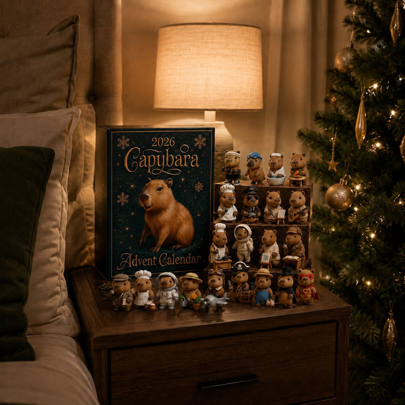 Capybara-Adventskalender mit 24 Ornamenten