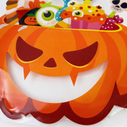 Halloween-Geschenktüten mit Reißverschluss, Griffen und dekorativen Kürbis- und Hexenkesselmotiven