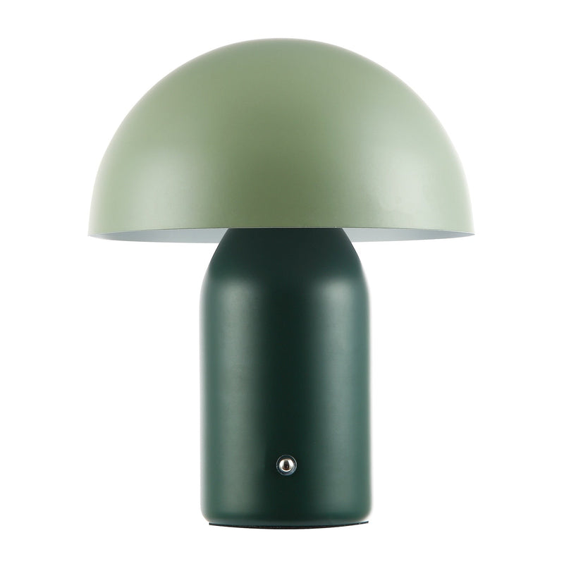 Kabellose Pilz-Tischlampe in Waldgrün