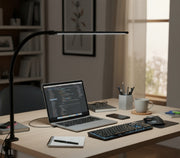 LED-Schreibtischlampe mit Schwanenhals und Tischklemme
