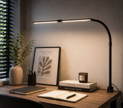 LED-Schreibtischlampe mit Schwanenhals und Tischklemme
