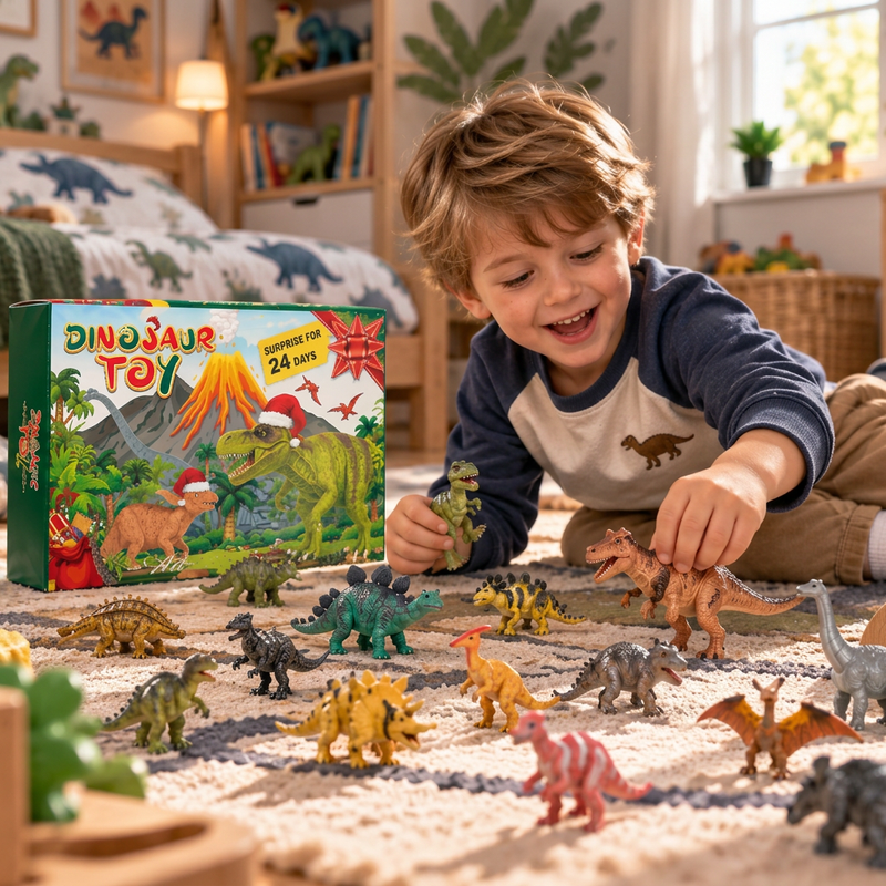 Dinosaurier-Adventskalender mit 24 Figuren