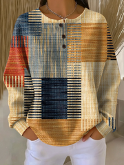 Warmer Damen-Pullover aus Waffelstrick