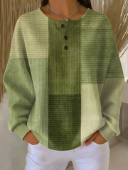 Warmer Damen-Pullover aus Waffelstrick