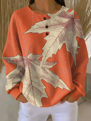 Warmer Damen-Pullover aus Waffelstrick