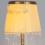 Kabellose Tischlampe mit Kristallbehang