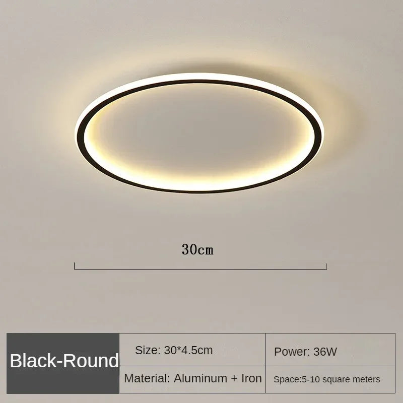 Flache LED-Ringleuchte für die Decke