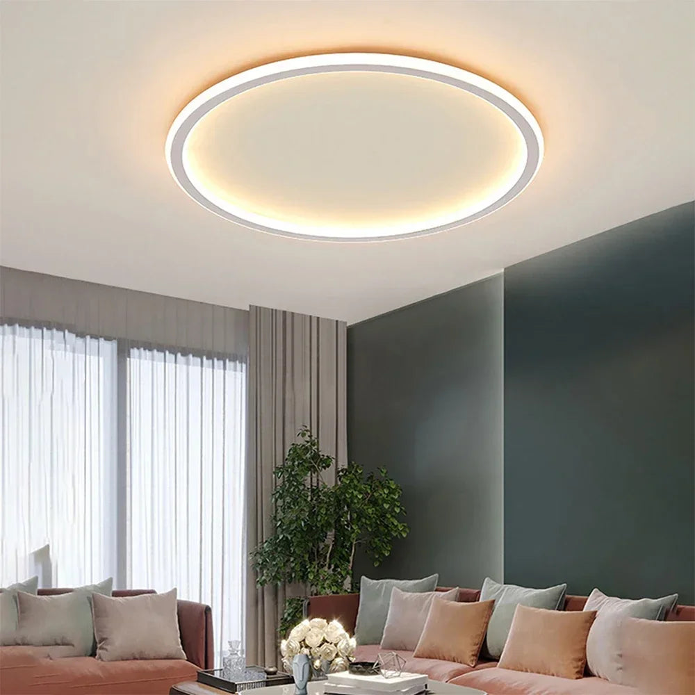 Flache LED-Ringleuchte für die Decke