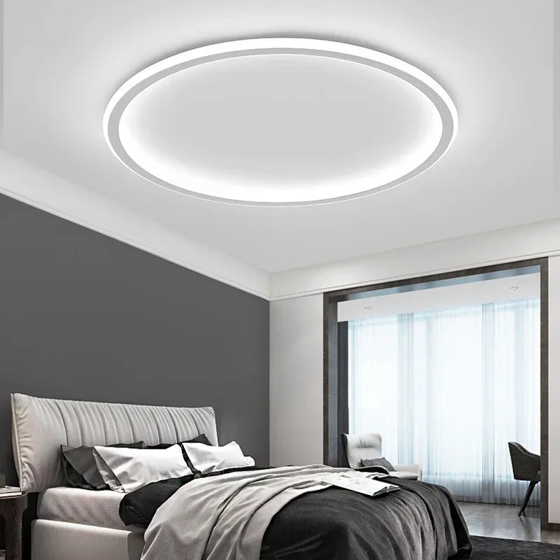 Flache LED-Ringleuchte für die Decke