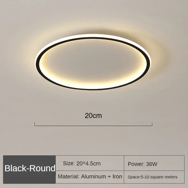 Flache LED-Ringleuchte für die Decke