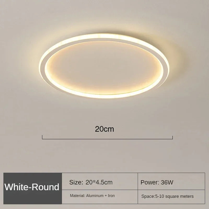 Flache LED-Ringleuchte für die Decke