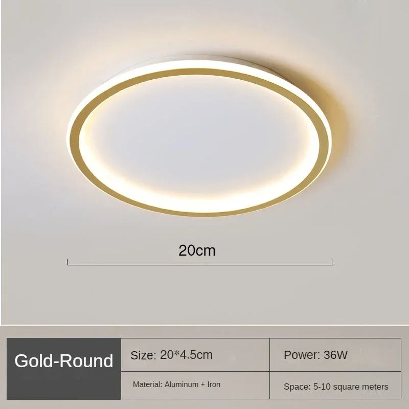 Flache LED-Ringleuchte für die Decke