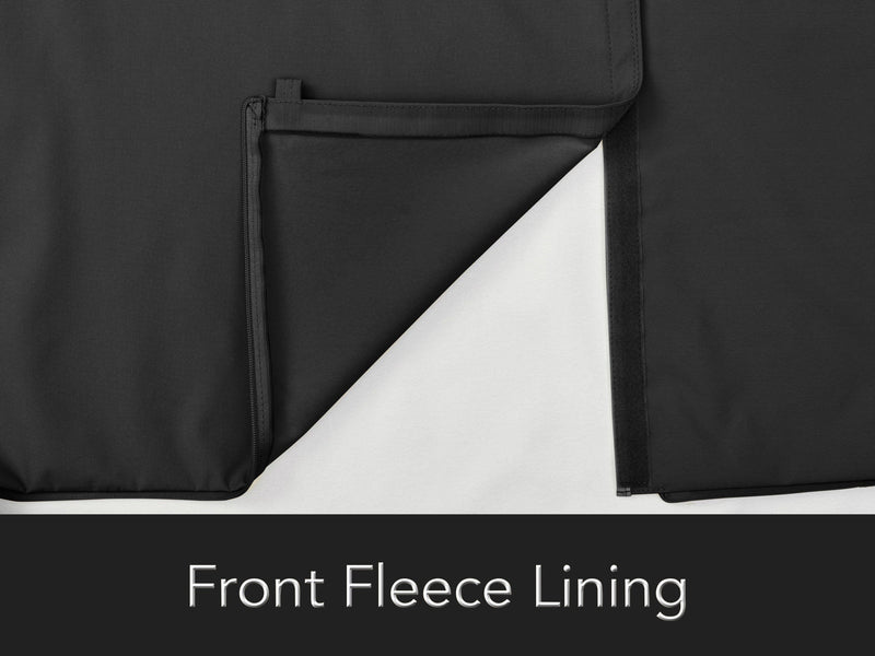 Schwarze vollständige Outdoor-TV-Abdeckung mit Frontklappe und Fernbedienungsfach