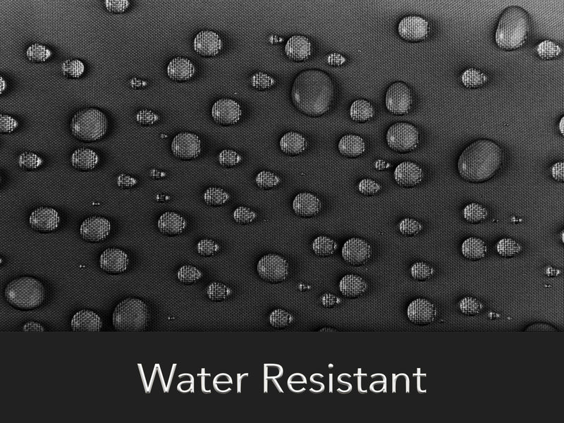 Schwarze Halb-Abdeckung mit Ösen für einen Outdoor-Fernseher