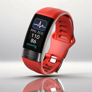 Intelligente Armbanduhr mit digitalem Display, Herzfrequenzanzeige und Dornschließe