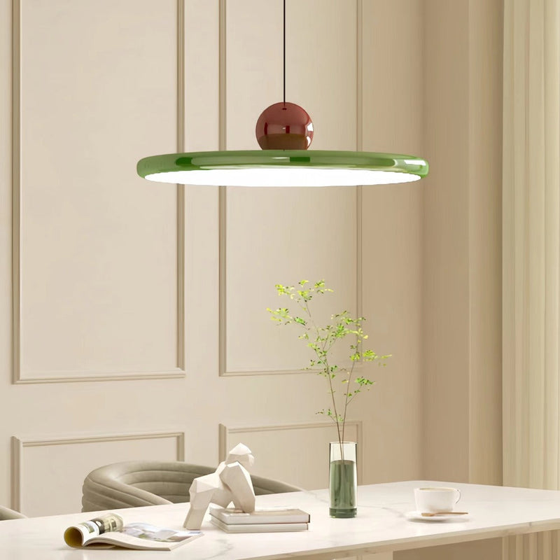 LED-Pendelleuchte in Scheibenform