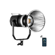 Schwarzes GVM SD300D LED-Dauerlicht mit Reflektor und Bügelhalterung