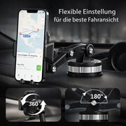 Stabile Handyhalterung für Armaturenbrett und Windschutzscheibe