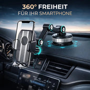 Stabile Handyhalterung für Armaturenbrett und Windschutzscheibe
