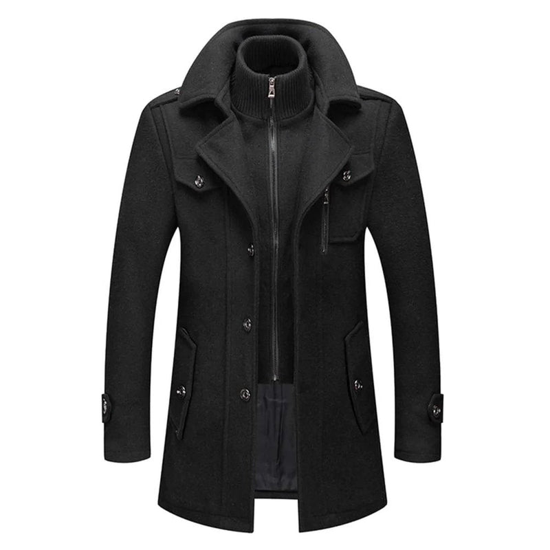 Eleganter Herren-Wintermantel im 2-in-1-Look