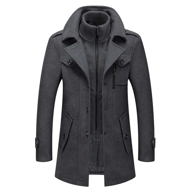 Eleganter Herren-Wintermantel im 2-in-1-Look