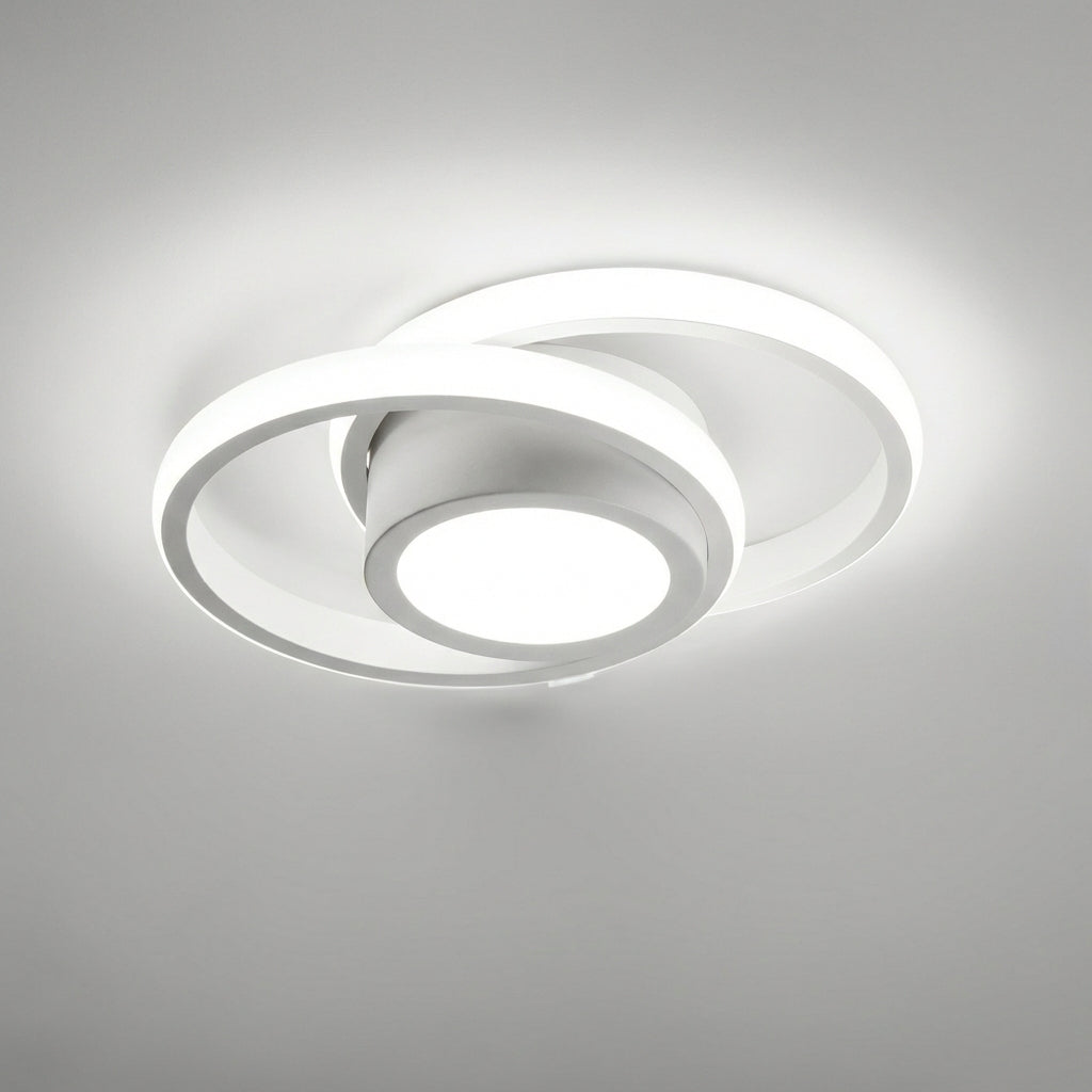 Moderne LED-Deckenleuchte im Doppelring-Design