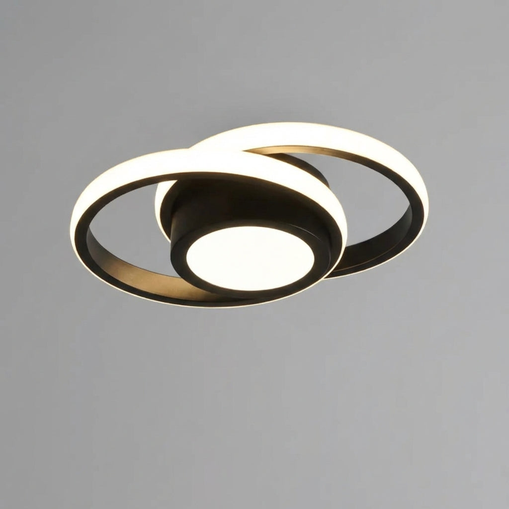Moderne LED-Deckenleuchte im Doppelring-Design