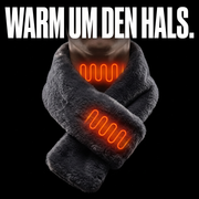 Beheizbarer Plüsch-Schal mit 3 Wärmestufen
