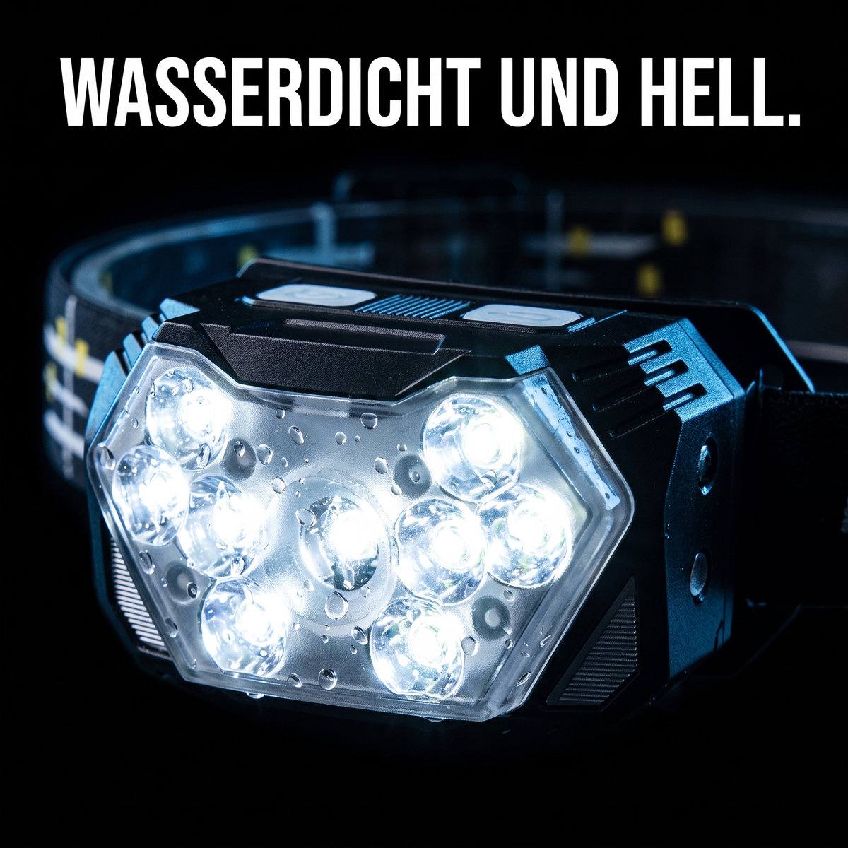 Helle LED-Stirnlampe mit Bewegungssensor