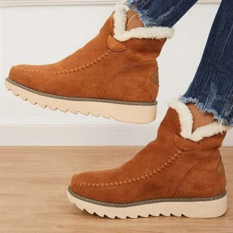 Warme Damen-Winterstiefeletten mit Fleecefutter