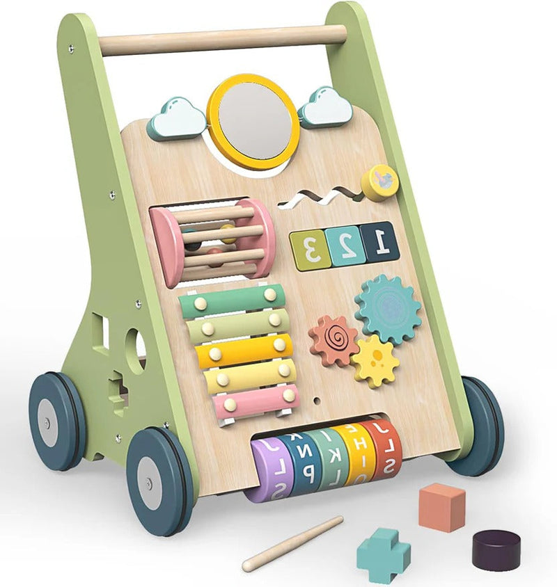 Lauflernwagen und Activity-Center aus Holz