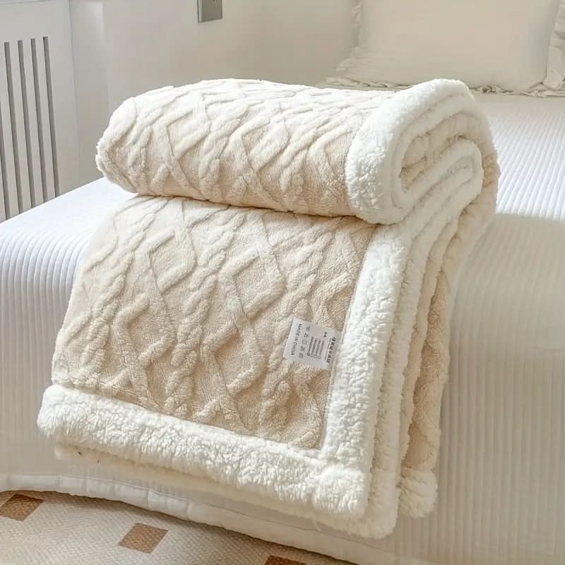 Flauschige Wendedecke mit Sherpa