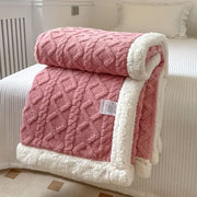 Flauschige Wendedecke mit Sherpa