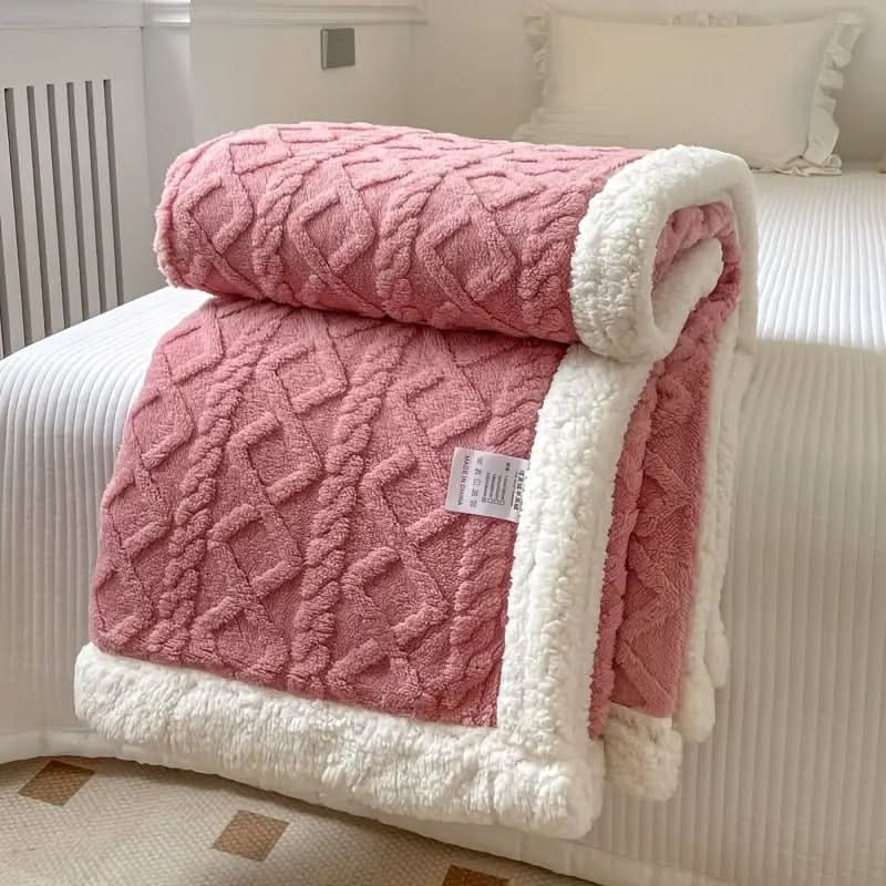 Flauschige Wendedecke mit Sherpa