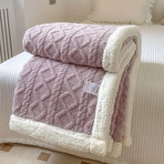 Flauschige Wendedecke mit Sherpa